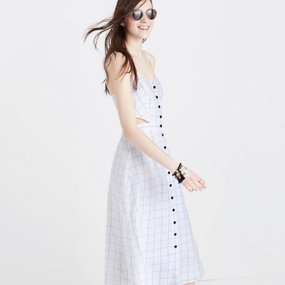Madewell windowpane midi dress - Picture 1 of 6